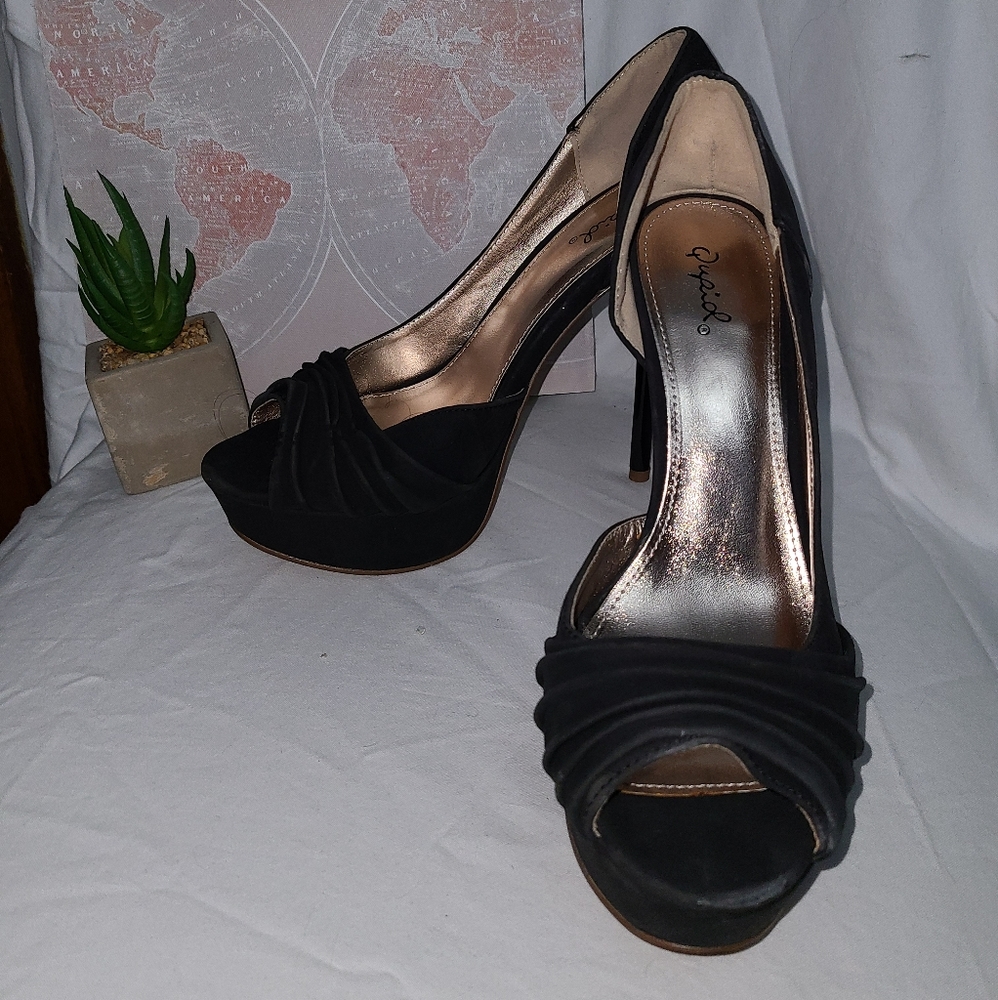 Qupid black high heels